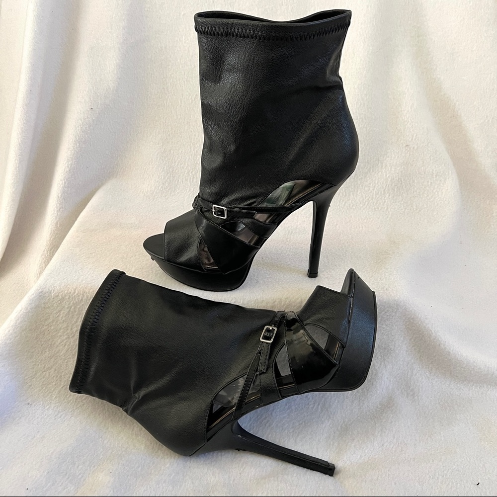 Joey Peep Toe Platform Stiletto Booties - image 6